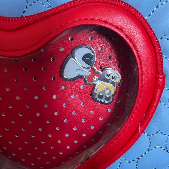 NWT Pixar Wall-E & EVE heart shaped pin display backpack. Loungefly ita bag - Picture 6 of 12